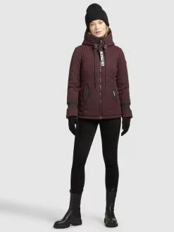 Khujo Winterjacken Jacke Frauen Weinrot -Khujo Verkäufe 105ab2a2a3ad6b785d8ce749277d0666