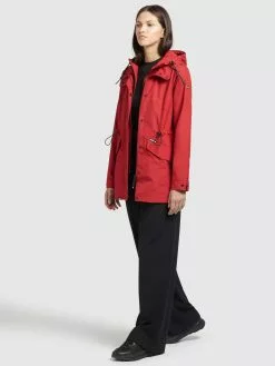 Khujo Parka Übergangsjacke FELINA Frauen Rot -Khujo Verkäufe 369a4e99b7526cbe6020dc8e66fa6c19