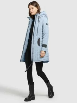 Khujo Übergangsmäntel Mantel Jerry Frauen Hellblau -Khujo Verkäufe 4369596fca2b95c10ccc35629309482d