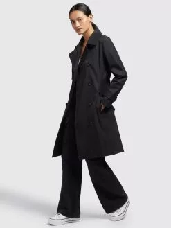 Khujo Trenchcoats Mantel Sarina Frauen Schwarz -Khujo Verkäufe 77807bdd7b6ce7b6b4116f3ed37da47b