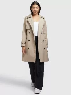 Khujo Trenchcoats Mantel Sarina Frauen Hellbeige -Khujo Verkäufe 8e1b2758524b98abc8d007426b47e96e