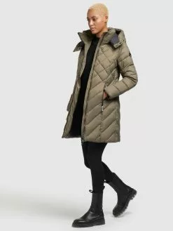 Khujo Übergangsmäntel Mantel Aneth Frauen Khaki -Khujo Verkäufe dc23bc1f98ea2564ce9231916b785475