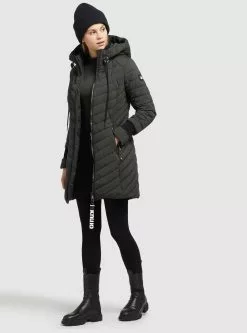 Khujo Wintermäntel Mantel Nita Frauen Khaki -Khujo Verkäufe eb6a3d17a95c829327f54bda05574c6b